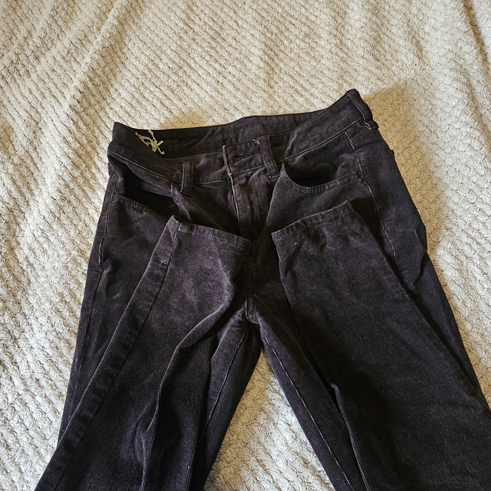 American Eagle Outfitters Dark Gray Straight Leg Jeans